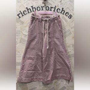 Free People Sheer Luck Wide Leg Jeans We The Free Low Slung Tie Rope Blush Pink